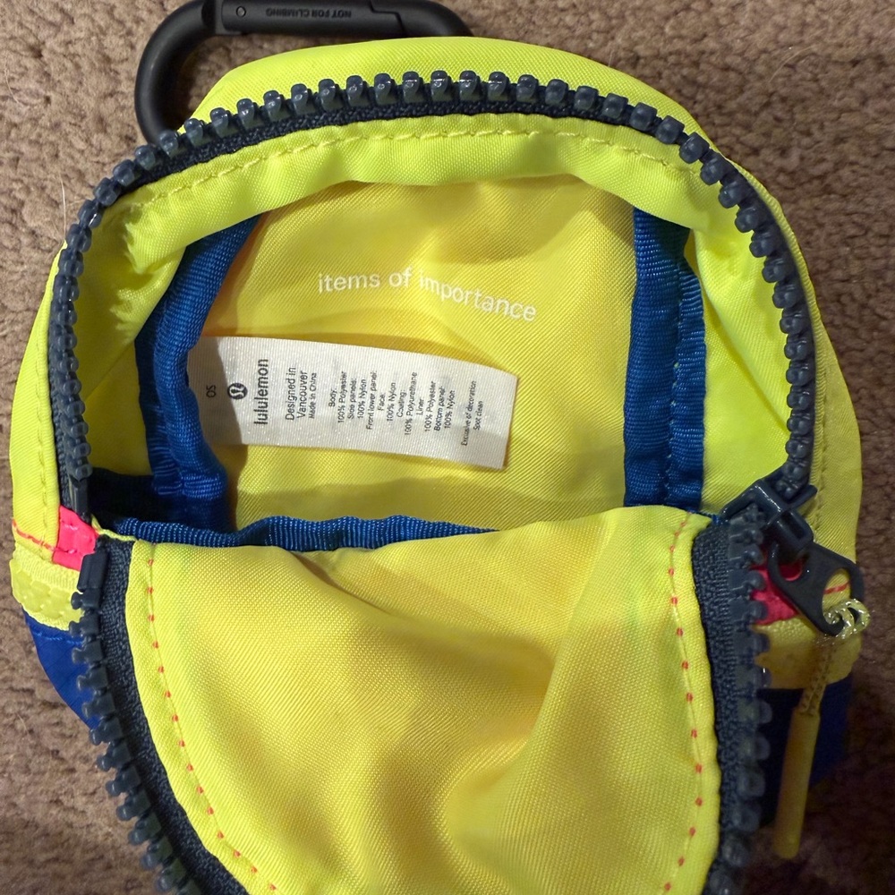 lululemon athletica Colorblock Clip Pouch in Pink, Yellow & Blue - Picture 4 of 4